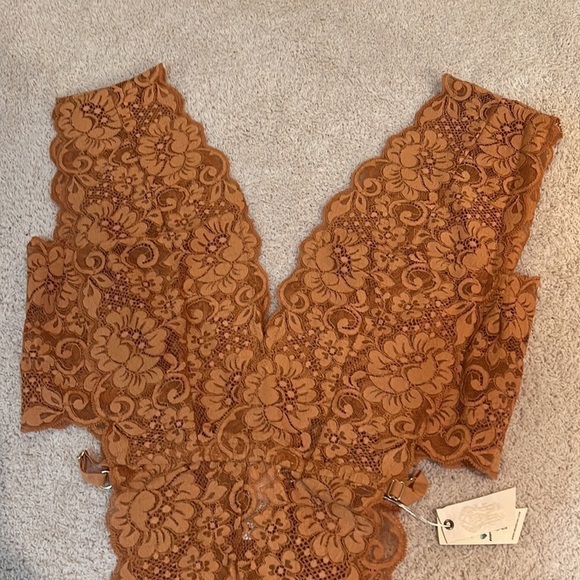NWT HAH Carmel Cut To The Chase Bodysuit Sz-S - Picture 4 of 8
